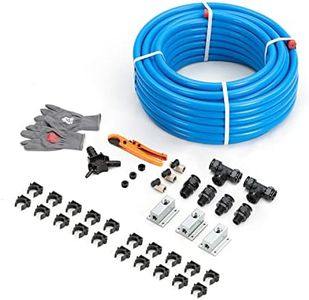 Compressed Air Piping System Pressured Leak-Proof Easy to Install 3/4" x 100 feet HDPE Aluminum Air Line Kit Air Compressor Hose kit Shop for Garage 200PSI ASTM F1282(Blue, 3/4"×100FT)