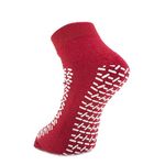 MediCounter Slipper Socks / Fall Prevention Socks - Red (Pair) Size: One Size - As Used by NHS (1 Pair) (MC1)