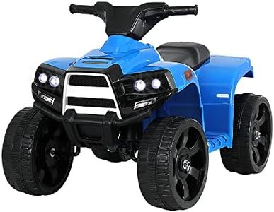 Rigo Kids Ride on Car ATV, 6V Battery Horn Headlight Built-in Music 20kg Capacity Quad Bike Electric Motorbike for Toddlers Baby Walkers Little Tikes Rides Kid Toy Blue