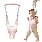 Ocanoiy Baby Walker Breathable Baby Walking Harness Handheld Kids Walker Helper Toddler Infant Walker Harness Assistant Belt Pulling and Lifting Dual Use Walking Assistant Strap (Pink 1)