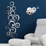 Elane 29 Pcs Acrylic Mirror Wall Stickers,Mirror Stickers Decor Mirror Stickers for Walls Mirror Decor,Wall Mirror Stickers for Bathroom