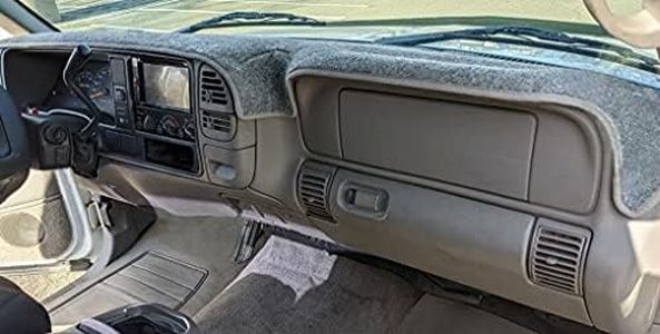 Dash Cover Mat Custom for 1997-2000 Chevrolet Silverado/GMC Sierra C1500 C2500 C3500 K1500 K2500 K3500,1997-1999 GMC Yukon/Chevy Tahoe Suburban,Dashboard Pad(Dark Gray) Y57