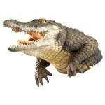 Pond Animals Pond Floating Alligator Head Decoy Crocodile Garden Sculpture Fake Crocodile Head Float Simulation Realistic Resin Animals Statues for Pond Spitter Pool