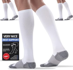 BBFREY 3 Pairs Medical Compression Socks 20-30 mmHg for Men Women - Best Support Socks for All Day Wear, Pain Relief, Sport