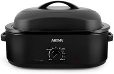 Aroma 18-Quart Electric Roaster Oven (Black) with High-Domed Lid - #1 Roaster Oven Brand in the U.S. - Fits up to 24 lb turkey