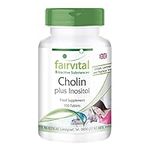 Fairvital | Choline Plus Inositol - Bulk Pack for 3 Months - Vegan - HIGH Dosage - 100 Tablets