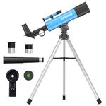 Sounce 50/360 HD Zoom Refractor Telescope 90X High Magnification, 360° Adjustable Tripod Stand, Clear Long Distance Viewing for Moon, Stars, Wildlife & Outdoor Exploration