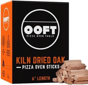 OOFT Pizza Oven Wood - 100% Kiln Dried Oak Cooking Wood - Perfect for Ooni, Gozney, Solo Stove & Other Brands - 12-14lb Box - High Heat & Slow Burn - Great for Grilling, Smoking, BBQ Wood (6 Inch)