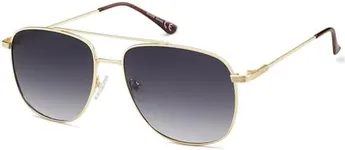 SOJOS Polarized Aviator Sunglasses Womens Men Trendy Designer Shades SJ1218,Gold/Gradient Grey