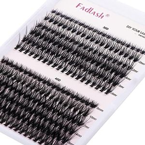 Cluster Lashes D Curl Lash Clusters Lash Extension Clusters Individual Lashes Soft DIY Eyelash Extensions Mixed Tray Eyelash Clusters Natural Look (30D+40D-0.07D, 8-16mm)