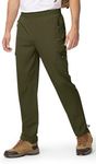 Rdruko Men's Hiking Pants Quick Dry Lightweight Water Resistant Outdoor Travel Work Cargo Pants with Zipper Pockets(Army Green, CA L)