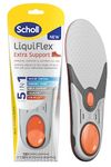 Scholl LiquiFlex Extra Support Insoles for Women, 5-in-1 Supportive Insoles with Memory Foam, Arch Support, GelActiv, and Odour Control - Insoles for Work Boots and Shoes - UK Size 3.5-7.5, 1 Pair