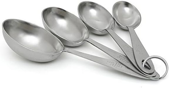 Lindy's MPC4 4-Piece Stainless Steel Measuring Scoop Set,Silver, 9 inches Long