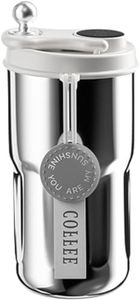 Wosta Smart Insulated Coffee Travel Mug with Touch Screen Digital Temperature Display Travel Flasks, 420 Ml, 304 Stainless Steel Reusable - Leak Proof, Thermal Mug (Silver)