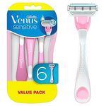 Gillette Venus Disposable Razors For Women, Venus Sensitive Womens Razors, 6 Count