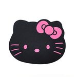 Famixyal Fashion Cartoon Hello Kitty Optical Mouse pad Personalized Computer Decoration Mouse Pad Mat Non-toxic Tasteless Mice Mat Mousepad (Black)