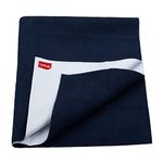 LuvLap Instadry Anti-Piling Fleece Extra Absorbent Quick Dry Sheet for Baby, Baby Bed Protector, Waterproof Baby Sheet, Small Size 100x140cm, Pack of 1, Navy Blue