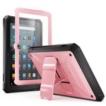 Tablet 7 Case for Kids - TrendGate Lightweight Shockproof Armor Series Cover Built-in Screen Protector with Stand for 7 Inch Tablet, Not for iPad Samsung - Pink