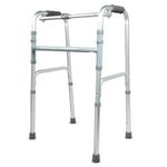 Antara AGEasy Walker for Senior Citizens | Adjustable Height Adult Walker for Patients | Lightweight & Sturdy Walking Stand for Old People | Foldable Walking Aid for Men & Women (Silver)