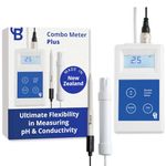 Bluelab METCOMPLUS Combo Meter PLUS for pH, Temperature, and Conductivity, Easy Calibration, Works in Rockwool and Soil