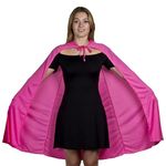 Adults Pink Superhero Cape - Pink Knee-length Cape - Perfect for Superhero Dress Up or Other Fancy Dress Events