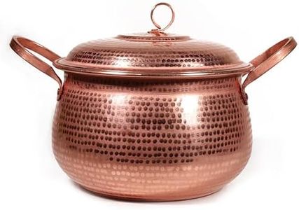 CVQWRJH Copper Chafing Dish Ramen Pot, Handcrafted Pure Copper Cooking Pot, Copper Kitchen Cookware with Lid Purple Copper Soup Pot and Pan for Home, Commercial Buffets,30CM