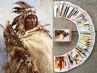 FLONZGIFT Indians Playing Cards (Poker Deck 54 Cards All Different) Vintage Retro Indians Wild West Native American