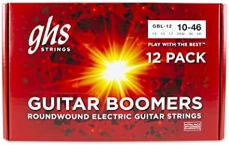 GHS Strings - GBL-12 pack Nickel Plated Electric Guitar String, Light 010-046 (12 sets)