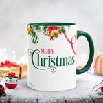 Gift Arcadia Christmas Gift | Coffee Mug Green 330 ml.| Christmas Gift for Girls,Men,Boys,Family,Wife,Friends,Husband Office Colleague, | Merry Christmas Decorations Drinkware 330ml (CH-21)