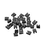 sourcing map 30pcs 2.54mm Standard Pin Header Jumper Cap Short Circuit Connection Cap Mini Micro Jumper Bridge Plug Black