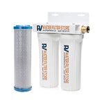 RV Water Filter Store Essential System Water Filtration + Anti-Scale Filter for Advanced Premium Drinking Water, 3 Stage + Warranty