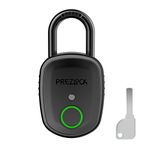 Fingerprint Padlock with Key Backup, 2keys, Prezlock, Smart Padlock with Keyless Biometric, Suitable for Outdoor and Heavy Duty, IP65 Waterproof.