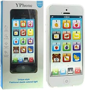 1 Pc White or Black Phone Kids Learning Toy Play Cell Phone with USB Recharable