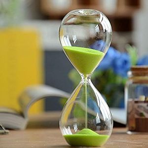 Large Fashion Colorful Sand Glass Sandglass Hourglass Timer Clear Smooth Glass Measures Home Desk Decor Xmas Birthday Gift (Green, 30 Minutes)