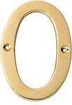 eSplanade 4" Brass House Hotel Door Number 0-9 (0(zero))