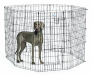 Midwest Homes for Pets Exercise Pen for Pets with Split Max Lock Door, 48-Inch, Black