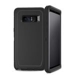 Anloes Defender Case for Samsung Galaxy Note 8,Heavy Duty Shockproof Dustproof 3 in 1 Rugged Protective Bumper Cover for Galaxy Note 8 Black