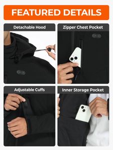 ORORO Men’s Heated Jacket – Black, Medium