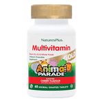 NaturesPlus Animal Parade Gold Kids' Multivitamin Natural Cherry Flavour - Chewable Vitamins, Superfoods and Probiotics - Vegan, Gluten Free - 60 Animal Shaped Chewable Tablets