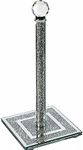 ProTech Silver Crushed Diamond Crystal Filled Tissue Holder, Crystal Kitchen Roll Holder, Kitchen Freestanding Holder, Best Option to Gift, Luxury Tissue Holder, Diamante Sparkle Kitchen Accessories