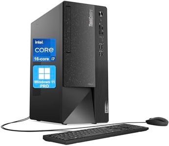 Lenovo ThinkCentre Neo 50t Tower Desktop Computer, 16-core Intel Core i7-13700, 32GB RAM, 1TB SSD, 3-Monitor Ports (DP+HDMI+VGA), WiFi, RJ-45, USB-C, Card Reader, Wired KB & Mouse, Windows 11 Pro