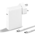 Mac Book Pro charger, 96W Laptop Charger, USB-C Charger Power Adapter for Mac Book Pro 16, 15, 14, 13 Inch, Mac Book Air 13 Inch, iPad Pro 2023/2022/2021/2020/2019, Included 6ft/1.8m USB C to C