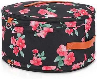 Tuferia Hat Box - Round Hat Storage Box with Dustproof Lid - Travel Hat Bag for Women and Men - Travel Hat Storage Container Suitable for Large Round Hats (Black)
