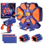 Lehoo Castle Electronic Target for Nerf Guns, Digital Auto Scoring Shooting Target with 4 Modes, Light and Sound Effect, Indoor Outdoor Shooting Game Toy for Kids Boys Girls（Blue）