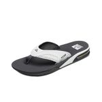 Reef Men's Fanning Flip Flops, Grey Grey White, 10 UK