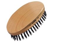 KENT K-mg2 Military Brush, Oval, Beechwood, Pure Black Bristle Hairbrush, 1 Count
