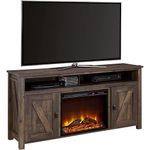 Ameriwood Home Farmington Electric Fireplace Console for TVs up to 60", Rustic