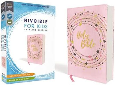 NIV, Bible for Kids, Flexcover, Pink/Gold, Red Letter, Comfort Print: Thinline Edition