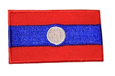 Laos New Country Flag Small Iron ON Patch Crest Badge New