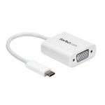 StarTech.com USB-C to VGA Adapter - White - 1080p - Video Converter For Your MacBook Pro / Projector / VGA Display (CDP2VGAW)